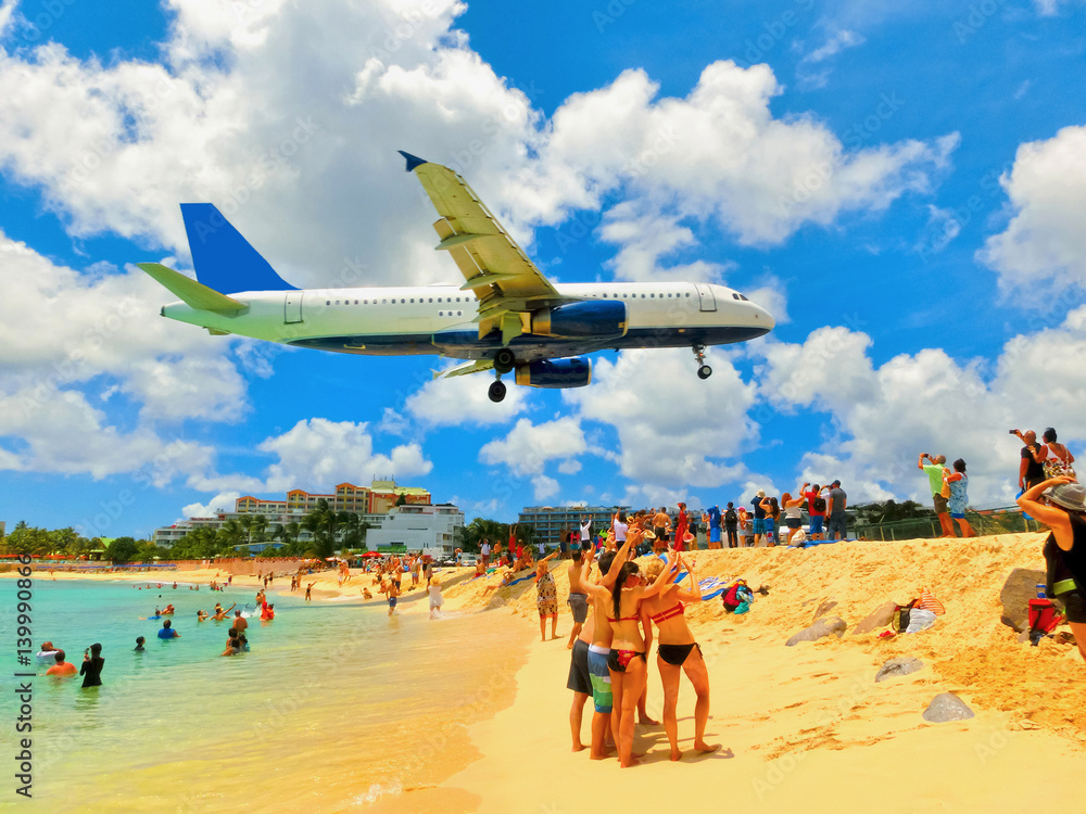 The beach at Maho Bay